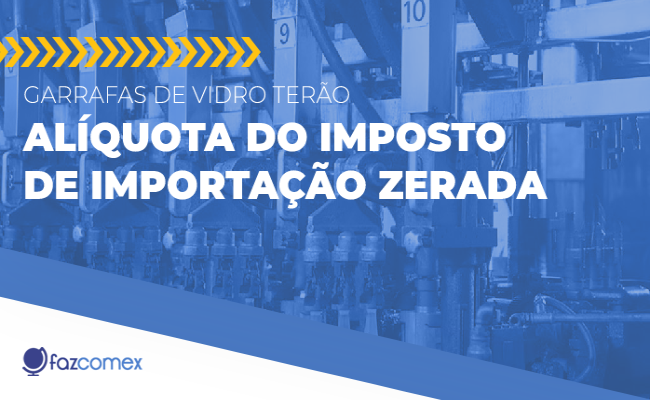Importação garrafas de vidro