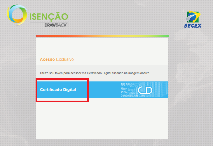 consultar Ato Concessório de Drawback Isenção