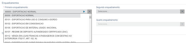 novo enquadramento de operação