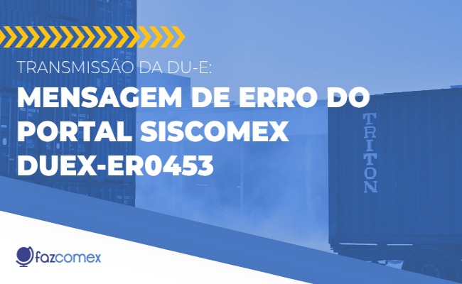Mensagem de erro código DUEX-ER0453