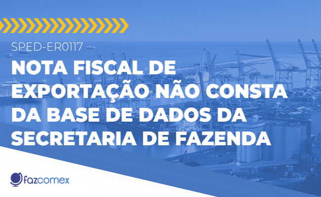 Mensagem de erro código SPED-ER0117