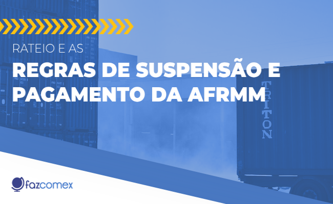 Rateio regras suspensão pagamento AFRMM