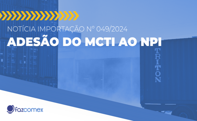 Adesão do MCTI ao NPI