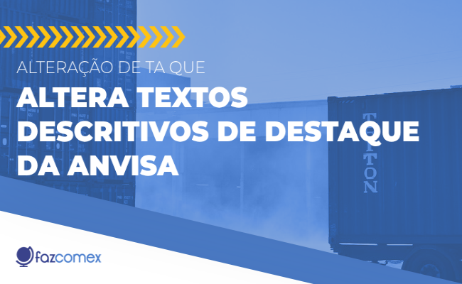 textos descritivos de destaque Anvisa