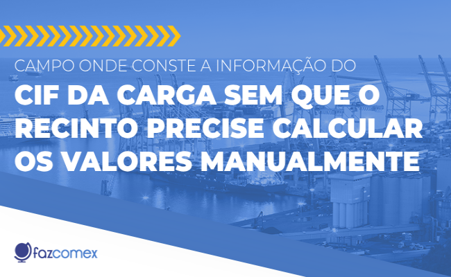 DUIMP informação CIF calcular valores