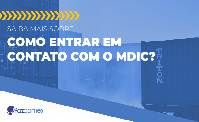 Como entrar em contato com o MDIC?