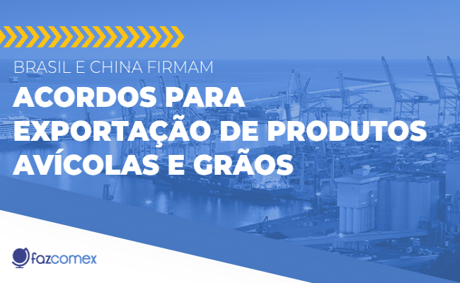 Exportação de produtos avícolas e grãos