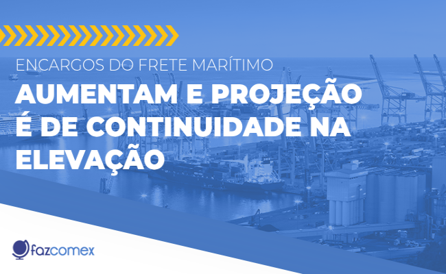 Veja mais sobre os encargos do frete marítimo que aumentaram e a projeção de elevação
