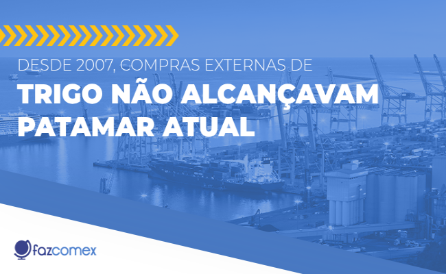 Veja mais a respeito das importações de trigo, que desde 2007 não alcançavam os dados atuais 