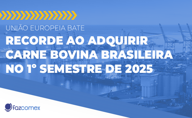 UE bate recorde ao importar carne bovina brasileira no 1º semestre de 2025
