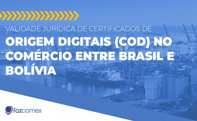 Veja a validade jurídica de Certificados de Origem Digitais no comércio entre Brasil e Bolívia
