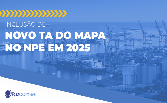 Saiba mais a respeito da NSE relacionada à inclusão de novo TA do Mapa no NPE em 2025