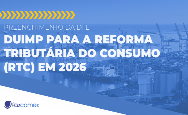Preenchimento da DI e Duimp para a Reforma Tributária do Consumo (RTC) em 2026. Entenda
