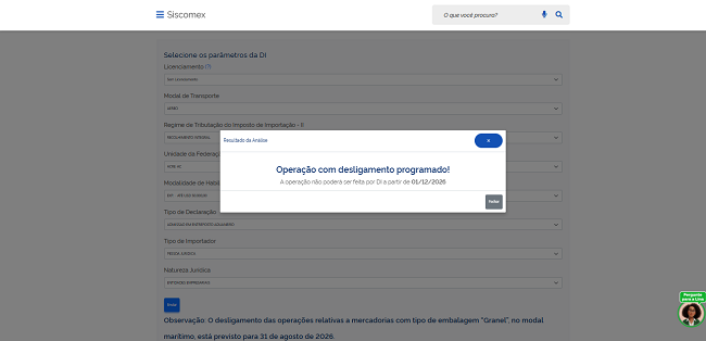 Simulador Desligamento da DI