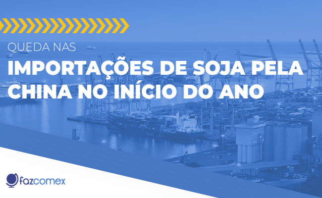 Queda nas importações de soja pela China no início do ano e os impactos dentro do comex